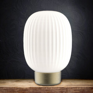 Sanico Goldlux Lampka dekoracyjna stołowa LED LATTE z akumulatorem USB-C złota - 329837