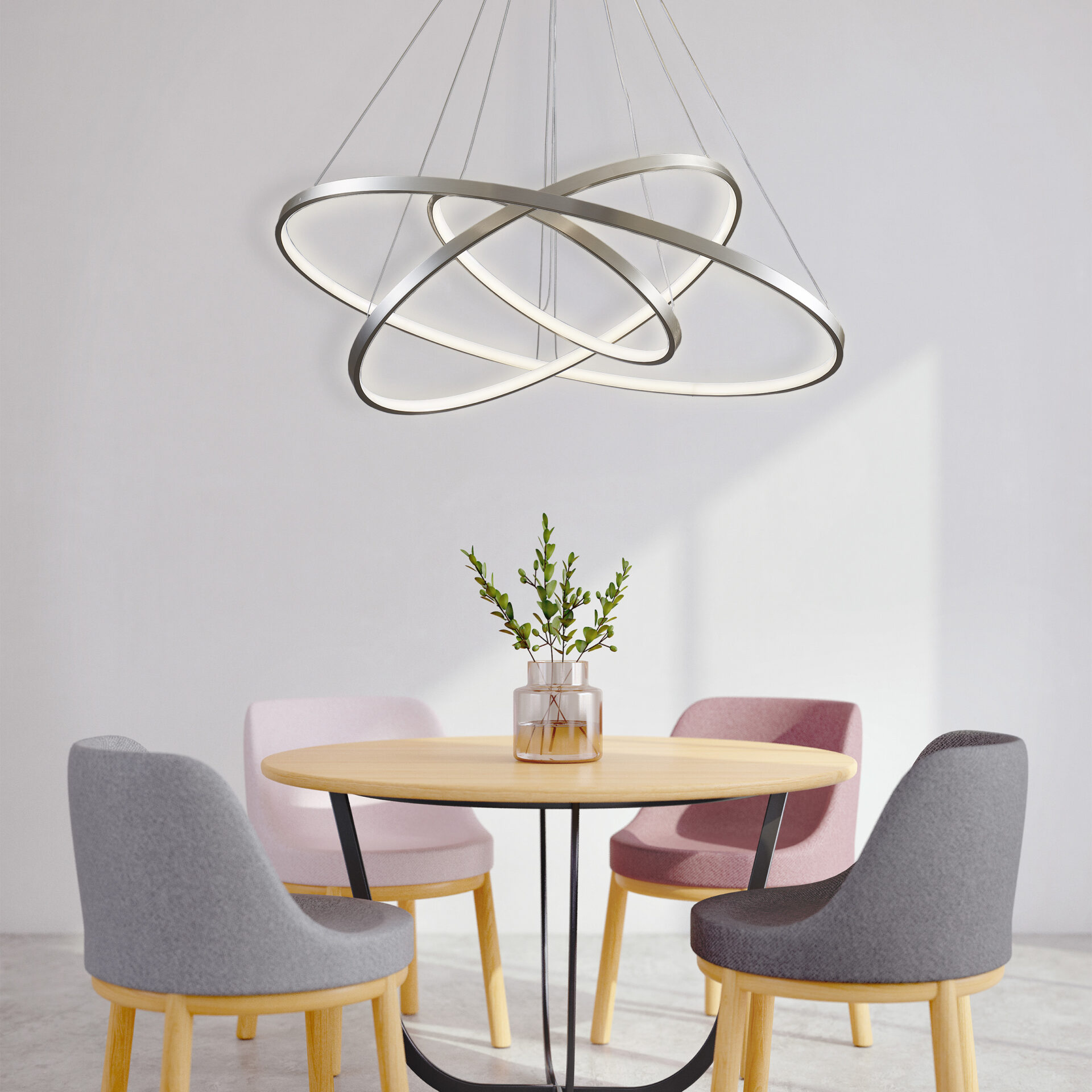 Lampa wisząca Sanico Goldlux LED LEA 3 nikiel 60W 4000K IP20 – 330048 Lampa wisząca Sanico Goldlux LED LEA 3 nikiel 60W 4000K IP20 - 330048