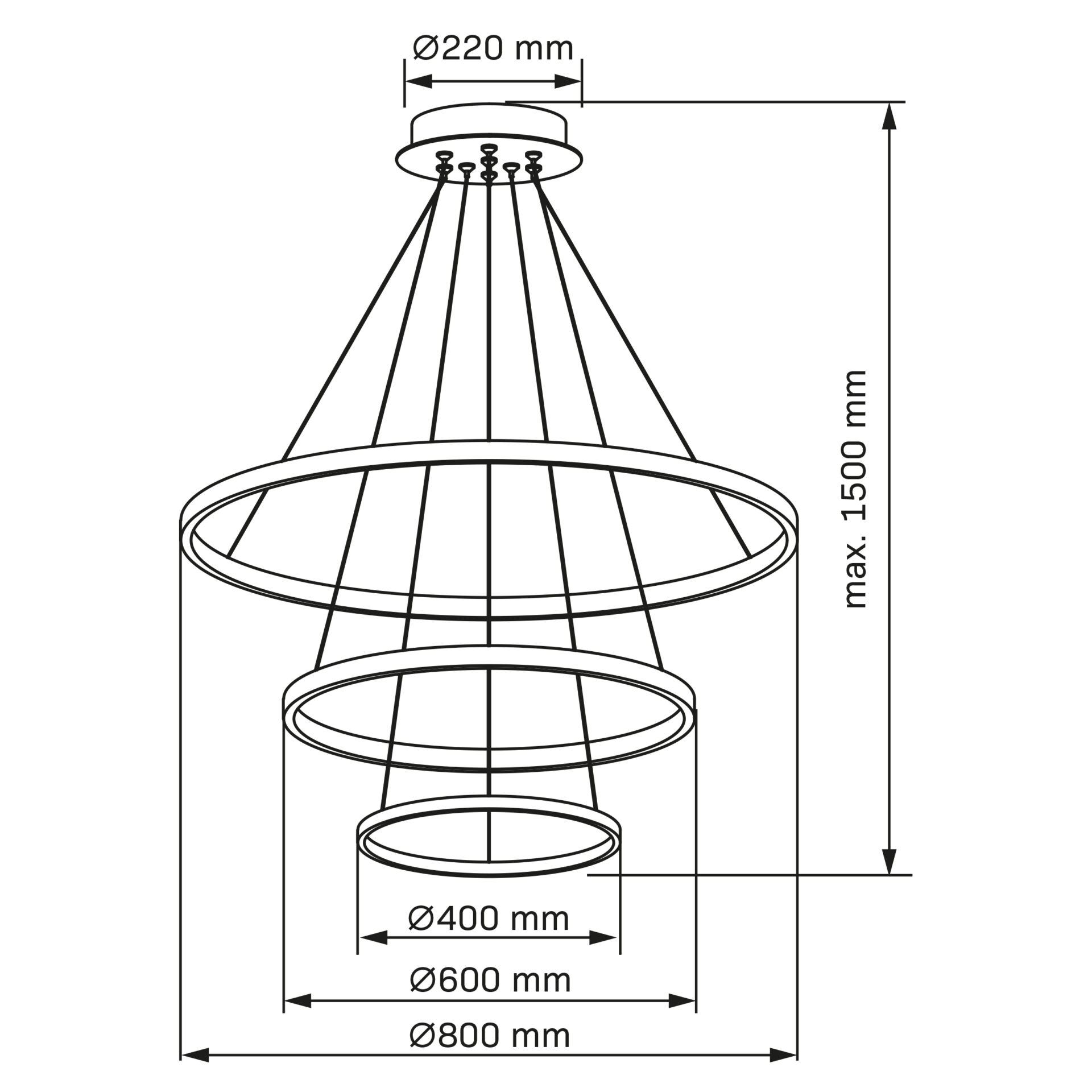 Lampa wisząca Sanico Goldlux LED LEA 3 nikiel 60W 4000K IP20 – 330048 Lampa wisząca Sanico Goldlux LED LEA 3 nikiel 60W 4000K IP20 - 330048
