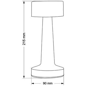 Lampka dekoracyjna LED SIMPLY - przewód USB-C 328014 czarna Sanico-Goldlux