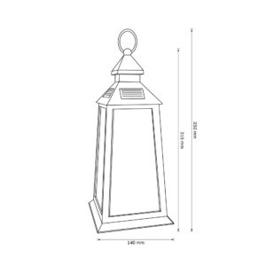 Lampa solarna LED FENIX latarnia, płomień 330284 Sanico-Goldlux