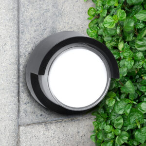 Sanico Goldlux kinkiet ogrodowy oprawa elewacyjna ESSEN ROUND LED 12W IP44 czarna 328786