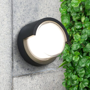 Sanico Goldlux kinkiet ogrodowy oprawa elewacyjna ESSEN ROUND LED 12W IP44 czarna 328786