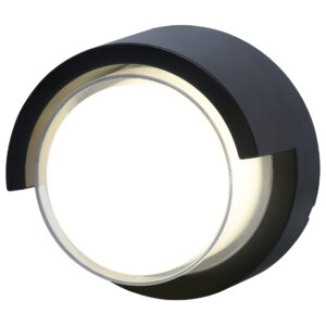 Sanico Goldlux kinkiet ogrodowy oprawa elewacyjna ESSEN ROUND LED 12W IP44 czarna 328786