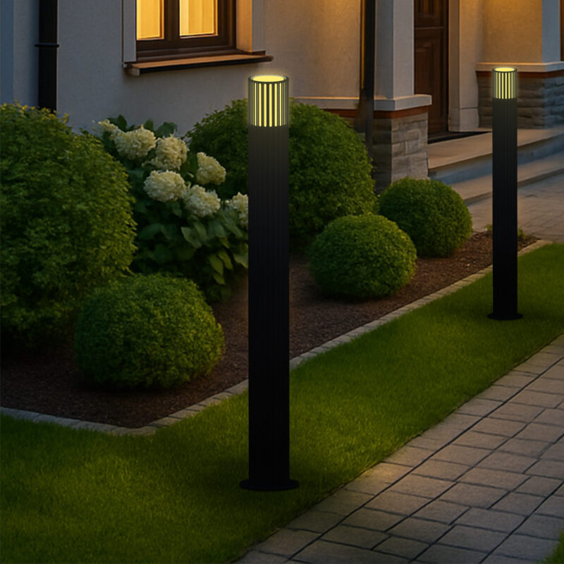 Sanico Goldlux lampa ogrodowa stojąca słupek KUUSAMO 90 E27 IP54 grafitowa 329363