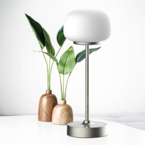 Sanico Goldlux lampka dekoracyjna RIMINI LED akumulator + przewód USB-C 2700K srebrna IP20 329868
