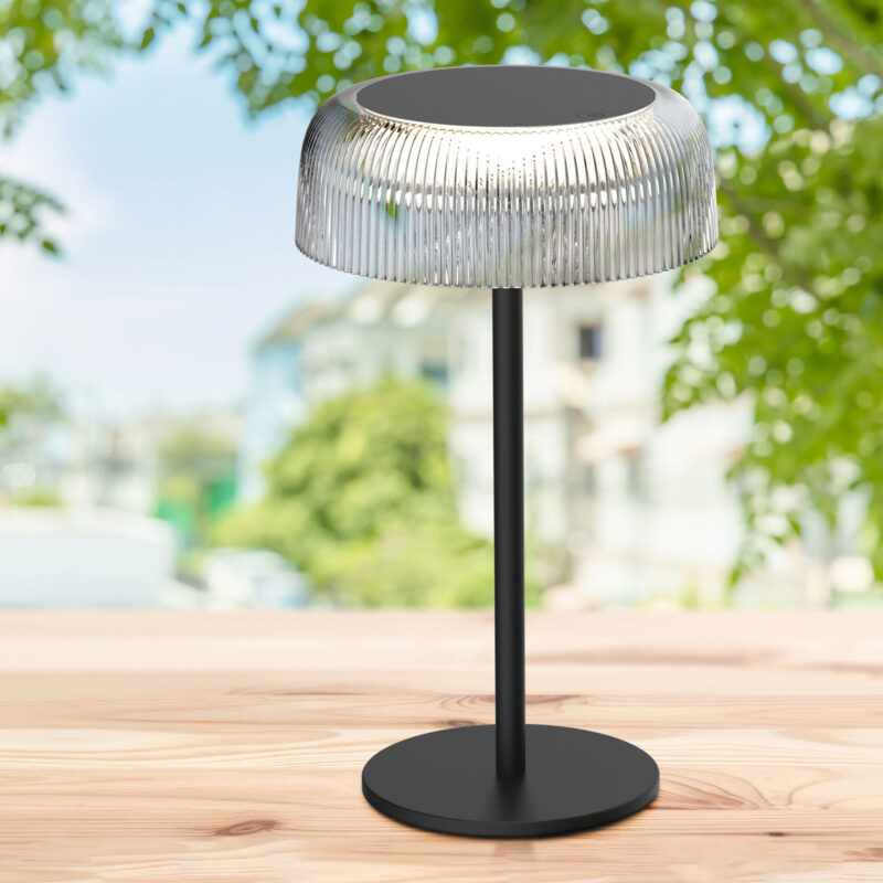 Lampka dekoracyjna LED TRYPOLIS z akumulatorem USB-C IP44 2700K 329912 czarna Sanico Goldlux