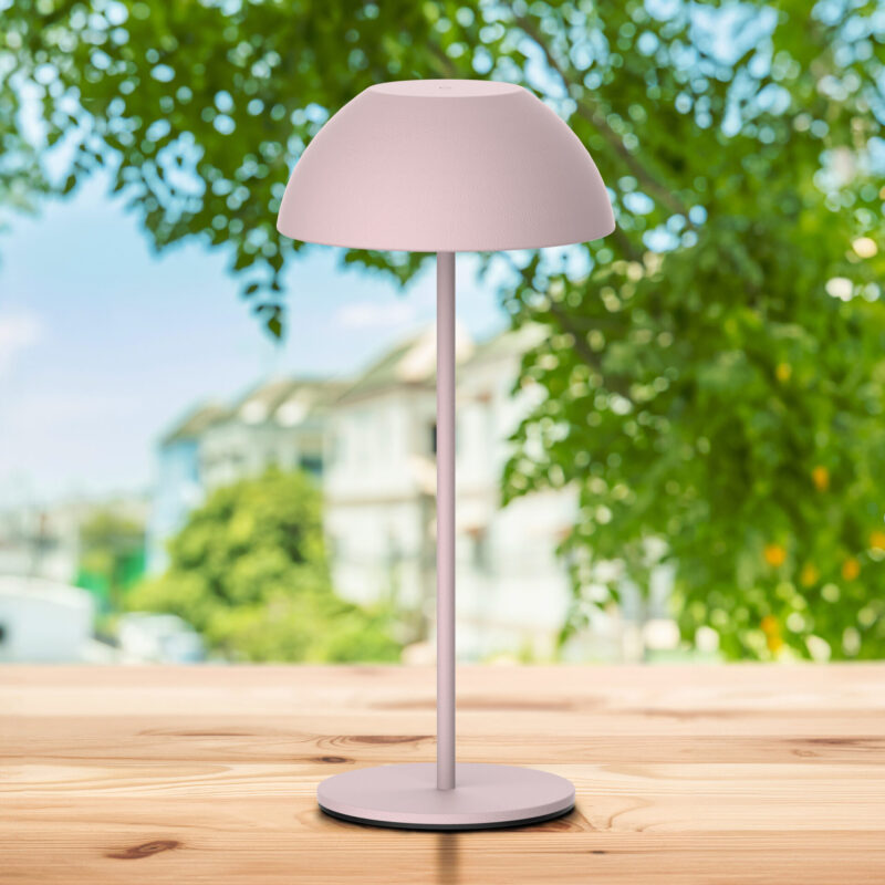 Lampka dekoracyjna LED TANZANIA z akumulatorem USB-C IP44 2700K 329943 różowa Sanico Goldlux