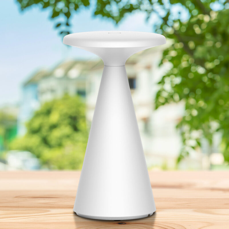 Lampka dekoracyjna LED PAROS z akumulatorem USB-C IP44 2700K 329967 biała Sanico Goldlux
