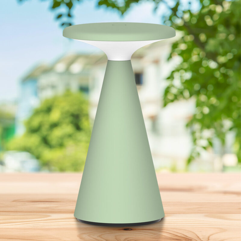 Lampka dekoracyjna LED PAROS z akumulatorem USB-C IP44 2700K 329974 zielona Sanico Goldlux