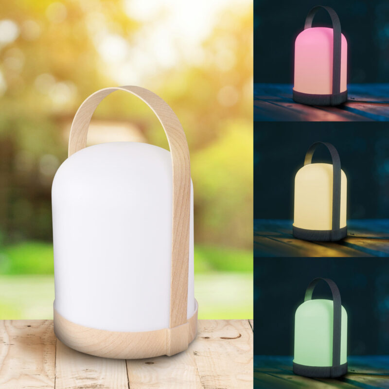 Sanico Goldlux lampa MINORKA LED kempingowa na baterie 3000K RGB IP20 – 330642