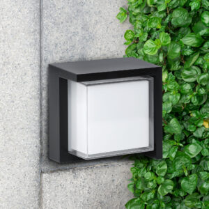 Sanico Goldlux kinkiet ogrodowy oprawa elewacyjna ESSEN SQUARE LED 12W IP44 czarna 330963