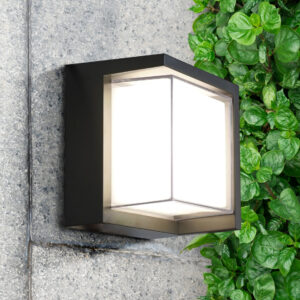 Sanico Goldlux kinkiet ogrodowy oprawa elewacyjna ESSEN SQUARE LED 12W IP44 czarna 330963