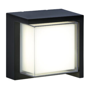 Sanico Goldlux kinkiet ogrodowy oprawa elewacyjna ESSEN SQUARE LED 12W IP44 czarna 330963
