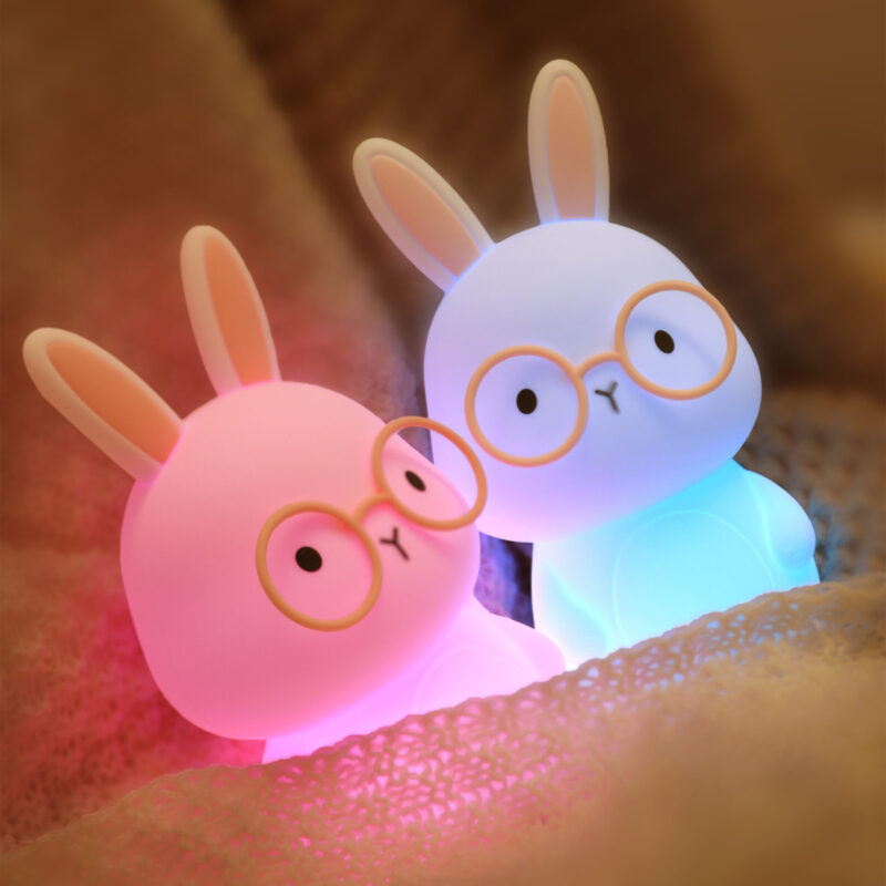 Sanico Goldlux lampka nocna FLORKA LED 3000K RGB silikonowa z akumulatorem przewód USB C biała - 334695