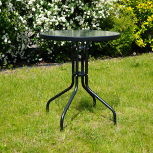 Stolik ogrodowy okrągły KWARC Ø60cm 335258 czarny Sanico Goldlux
