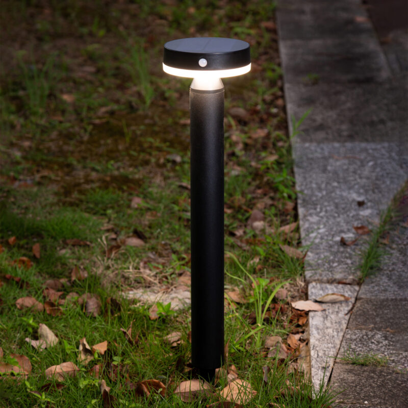 Sanico Goldlux lampa solarna GWINEA LED stojąca z czujnikiem PIR 50cm 4000K USB-C IP44 329790