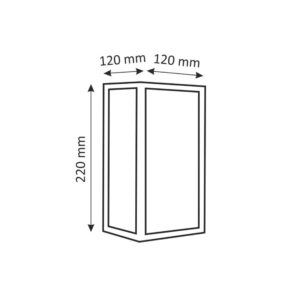 Sanico Goldlux kinkiet oprawa elewacyjna MALMO E27 czarna IP44 - 309167