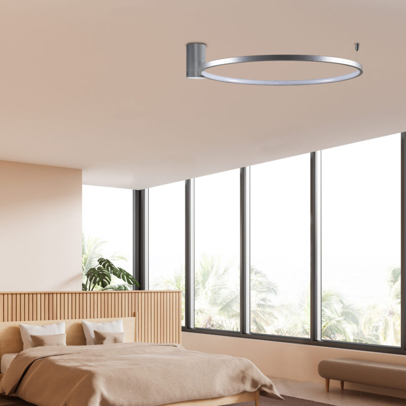 Sanico Goldlux lampa ścienno sufitowa NOEMI LED 20W nikiel 4000K IP20 - 329998