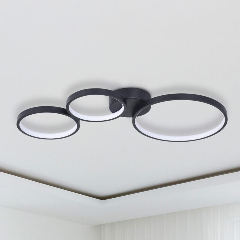Sanico Goldlux Lampa sufitowa LED FLAMENCO 33W 4000K czarna IP20 - 331014