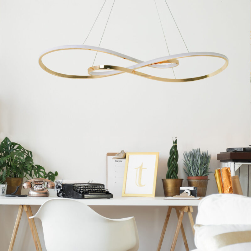 Sanico Goldlux Lampa wisząca ZUMBA LED 50W 4000K złota IP20 - 331083