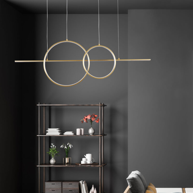 Sanico Goldlux Lampa wisząca LAURA LED 42W 4000K złota IP20 - 331809