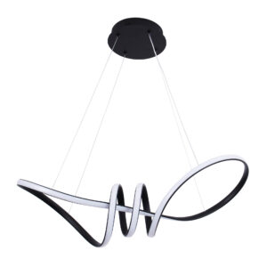 Sanico Goldlux Lampa wisząca FLAVIA XL LED 44W 4000K czarna IP20 - 331847