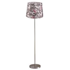 Sanico Goldlux lampa podłogowa SCARLET nikiel 140cm abażur stożek 35cm white nature E27 - 336477