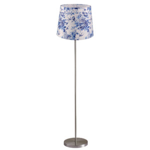 Sanico Goldlux lampa podłogowa SCARLET nikiel 140cm abażur stożek 35cm porcelain E27 IP20 - 336484
