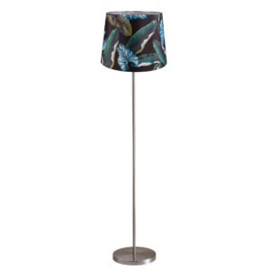 Sanico Goldlux lampa podłogowa SCARLET nikiel 140cm abażur stożek 35cm wild nature E27 IP20 - 336491