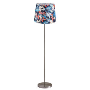 Sanico Goldlux lampa podłogowa SCARLET nikiel 140cm abażur stożek 35cm wild flowers E27 IP20 - 336507
