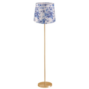 Sanico Goldlux lampa podłogowa SCARLET złota 140cm abażur stożek 35cm porcelain E27 IP20 - 336569