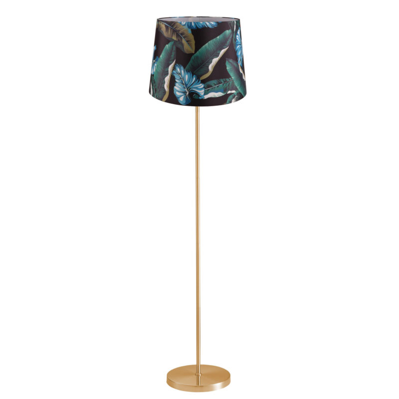Sanico Goldlux lampa podłogowa SCARLET złota 140cm abażur stożek 35cm wild nature E27 - 336576