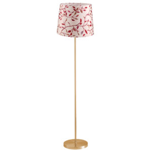 Sanico Goldlux lampa podłogowa SCARLET złota 140cm abażur stożek 35cm autumn leaves E27 - 336590