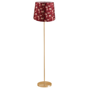 Sanico Goldlux lampa podłogowa SCARLET złota 140cm abażur stożek 35cm red nature E27 - 336606