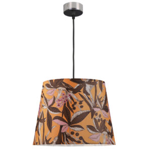 Sanico Goldlux lampa wisząca NOLA chrom abażur stożek 35cm yellow nature E27 - 336620