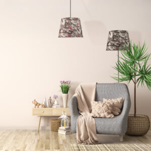 Sanico Goldlux lampa wisząca NOLA chrom abażur stożek 35cm white nature E27 IP20 - 336637