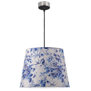 Sanico Goldlux lampa wisząca NOLA chrom abażur stożek 35cm porcelain E27 IP20 - 336644