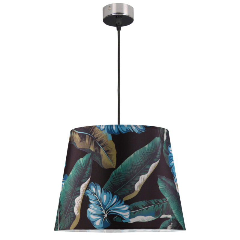 Sanico Goldlux lampa wisząca NOLA chrom abażur stożek 35cm wild nature E27 - 336651