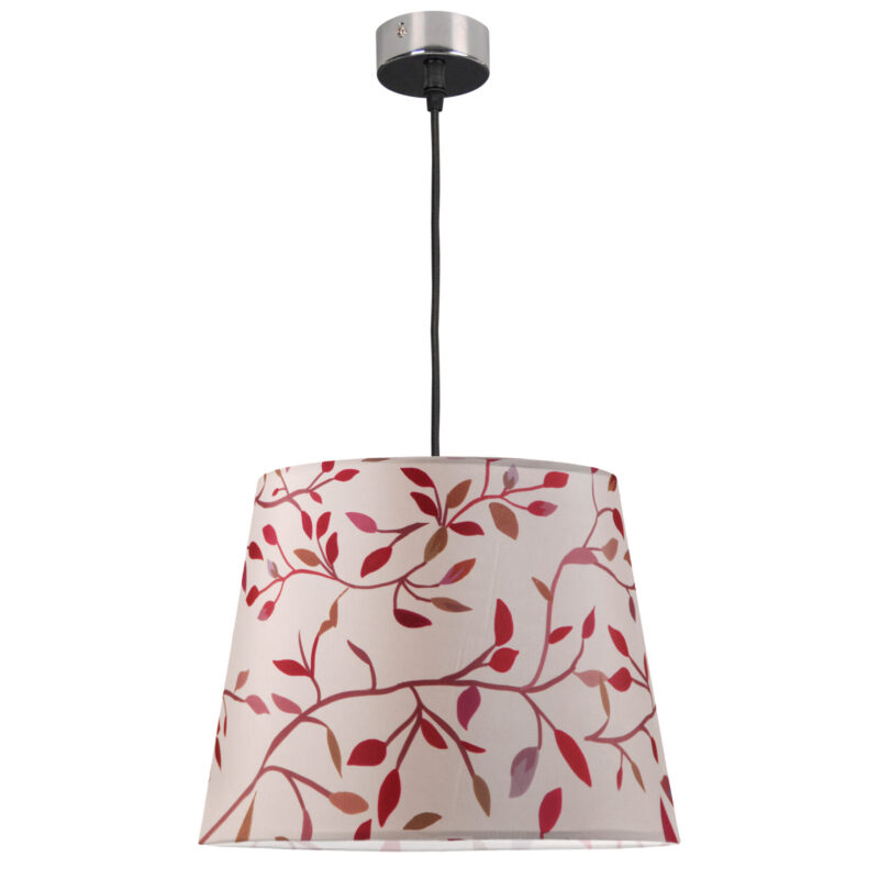 Sanico Goldlux lampa wisząca NOLA chrom abażur stożek 35cm autumn leaves E27 - 336675