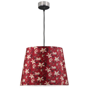 Sanico Goldlux lampa wisząca NOLA chrom abażur stożek 35cm red nature E27 - 336682