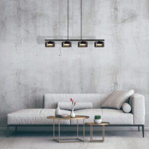 Sanico Goldlux OFELIA 4xGX53 lampa wisząca smoky 4000K IP20 - 331304
