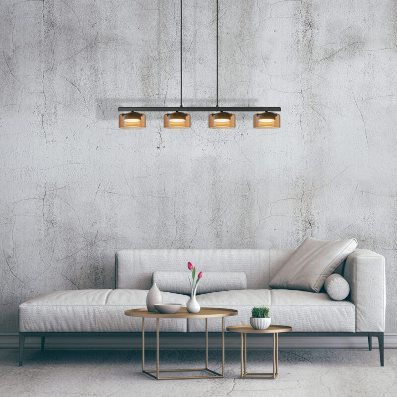 Sanico Goldlux OFELIA 4xGX53 lampa wisząca amber 4000K IP20 - 331311