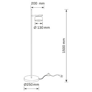 Sanico Goldlux OFELIA 1xGX53 lampa podłogowa amber 4000K IP20 - 331496