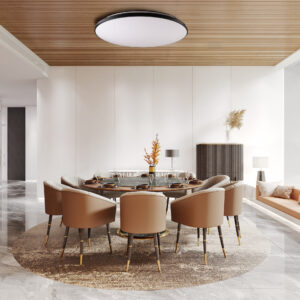 Sanico Goldlux KERN 100 plafon LED z pilotem IR czarny 100W 3000K~4000K~6000K IP20 - 331939