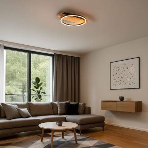 Sanico Goldlux lampa sufitowa MELISA 1 LED 12W czarna 4000K IP20 - 334237