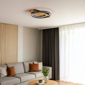 Sanico Goldlux lampa sufitowa MELISA 2 LED 28W czarna 4000K IP20 - 334244