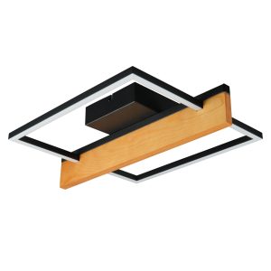 Sanico Goldlux lampa sufitowa LARYSA 1 LED 11,5W czarna 4000K IP20 - 334305
