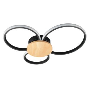 Sanico Goldlux lampa sufitowa SABINA 3 LED 38W czarna 4000K IP20 - 334343