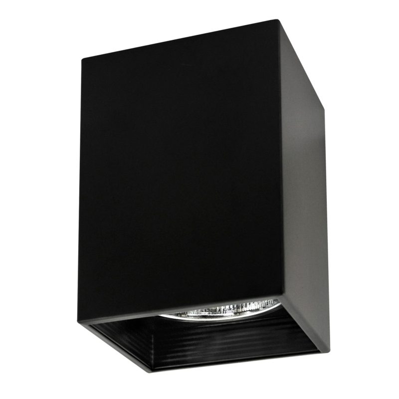 Sanico Goldlux oprawa natynkowa MERKURY K14 E27 kwadratowa stała czarna IP20 - 313775